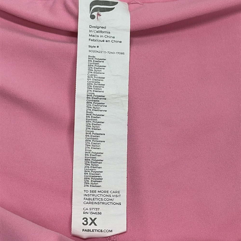 Fabletics Tennis Pickle Ball Skort Pink 3X - Picture 8 of 10